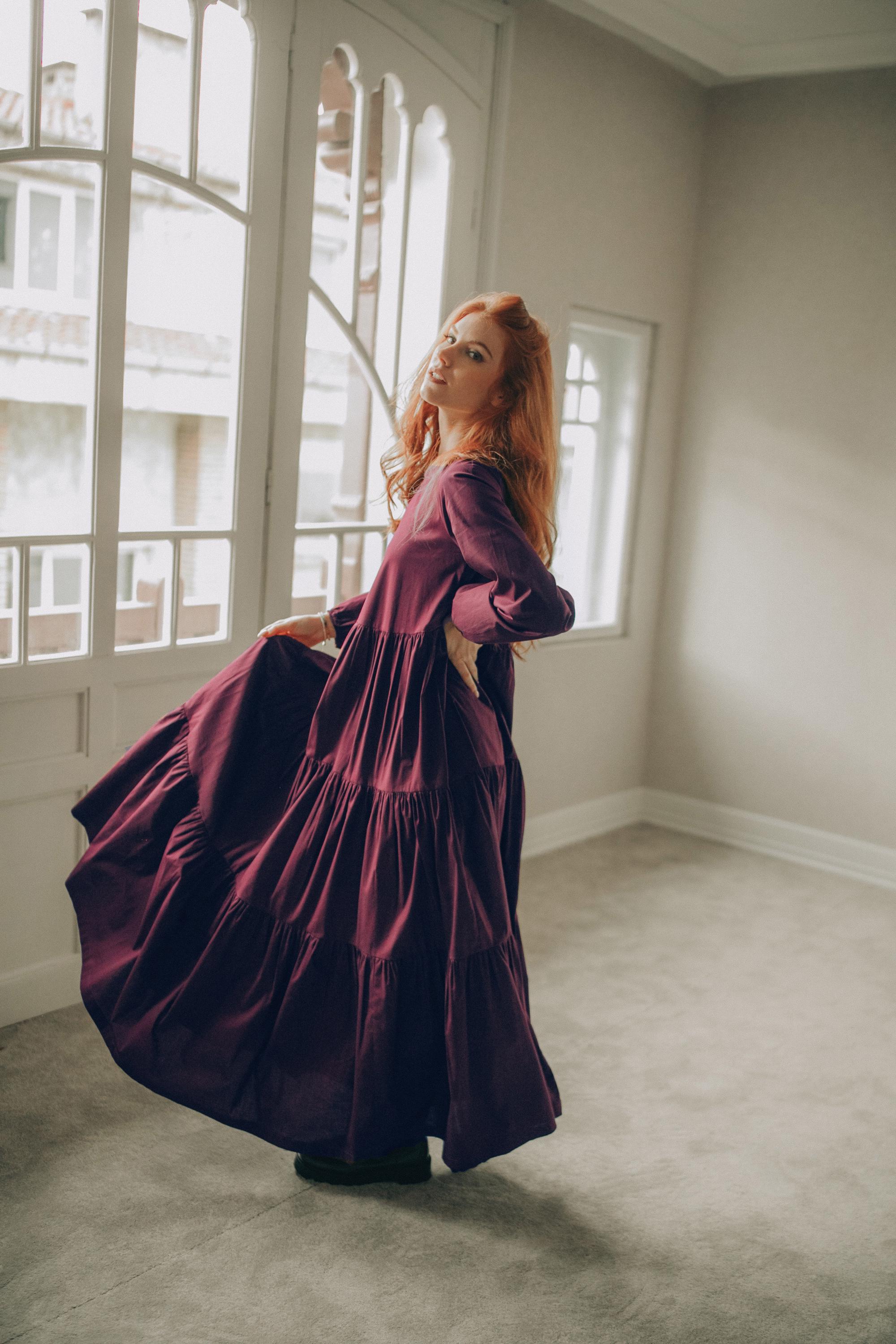 chinese dress ladies Shirt Dress Autumn Long Sleeve Elegant Belt Long Dress For Women 2023 main image 1
