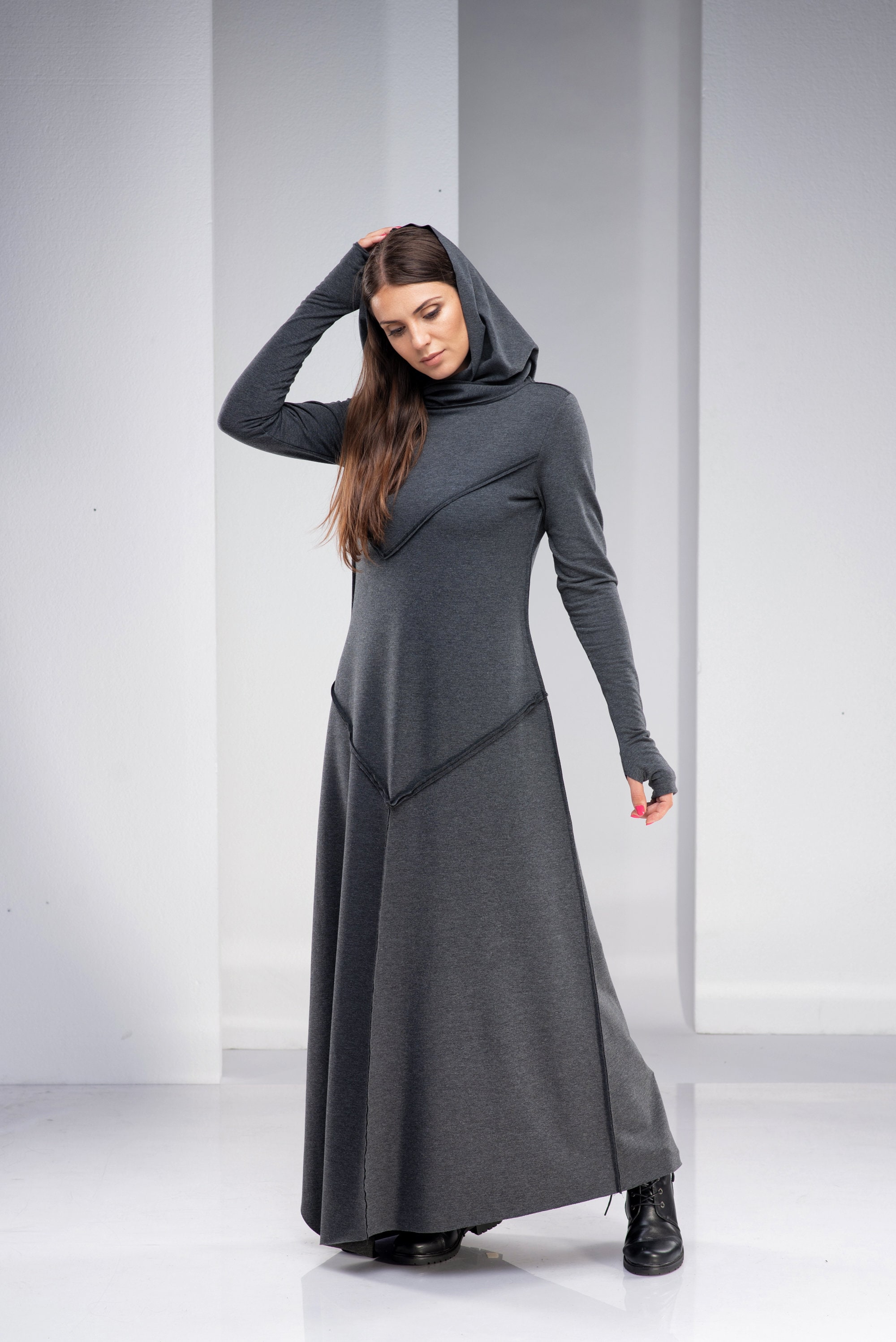 plus size hooded dresses