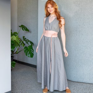 Wide Leg Overall for Women, Plus Size Jumpsuit Dress, Summer Linen Clothing, Oversize Romper, Linen Jumpsuit Dress, Plus Size Linen Jumpsuit