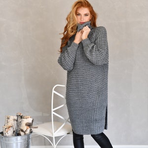 READY TO SHIP, Sweater for Women, Chunky Knit Sweater, Knit Sweater Dress, Plus Size Knit Sweater, Plus Size Clothing, Knit Sweater image 2