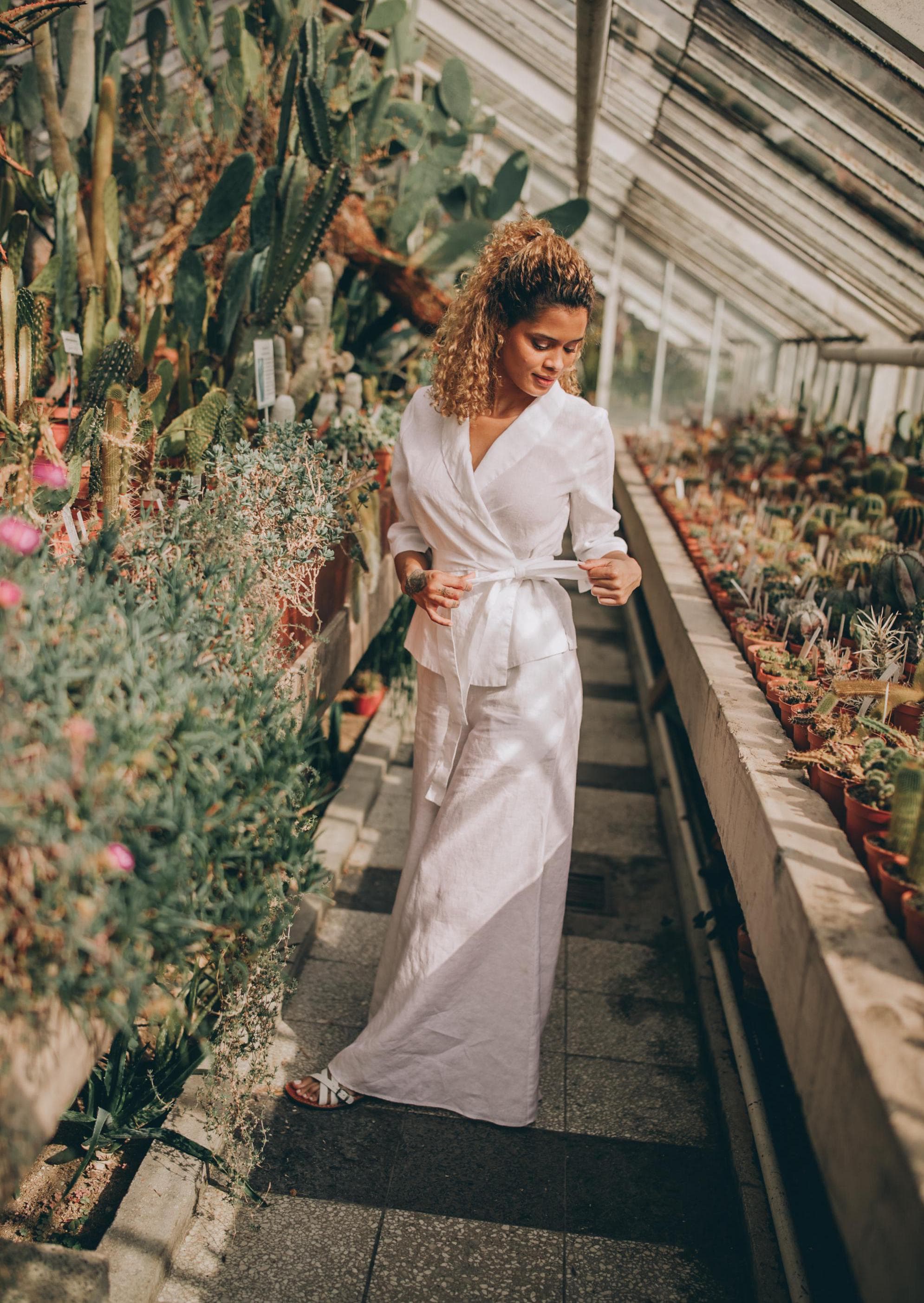 Linen Wrap Top: Navy Blue Summer Blouse, Shawl Collar - Etsy