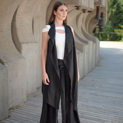 Vest Linen Maxi Dress Linen Vest 
