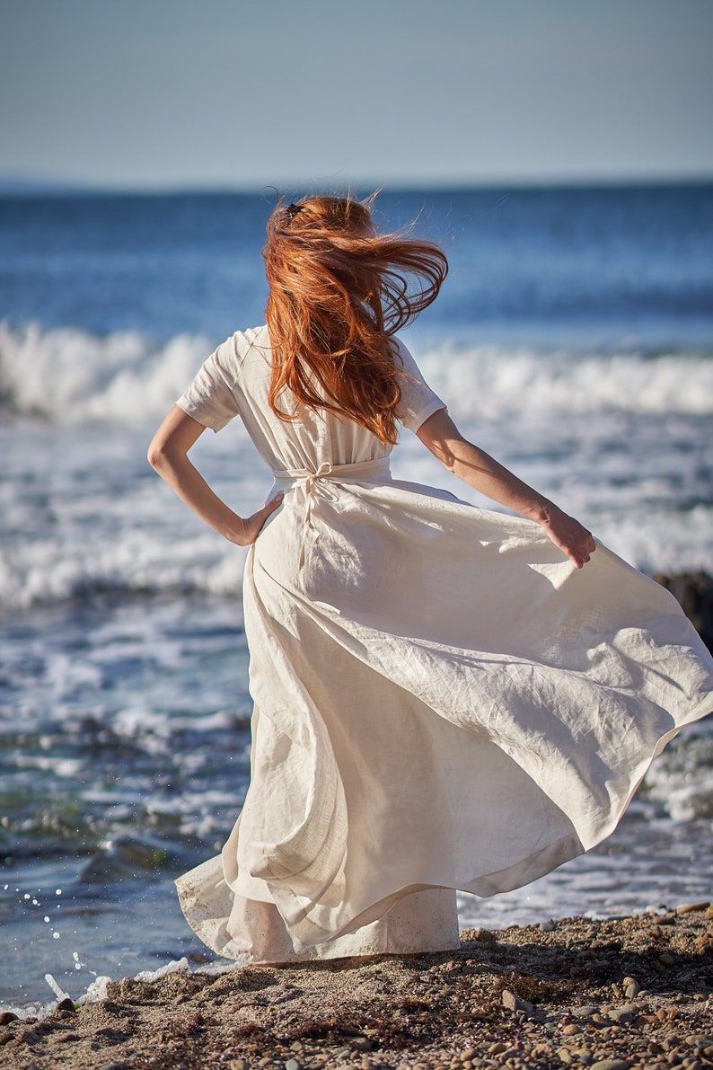 Linen Wedding Dress, Simple Wedding Dress, Beach Wedding Dress ...