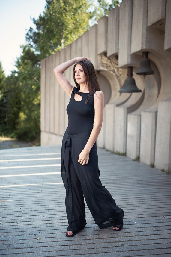 Japanese Style Pants Black Pants Wide 