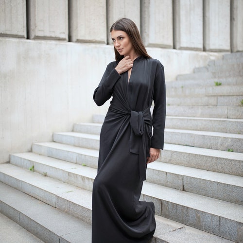 green emerald velvet dress Navy Blue Women's V-Neck Sequin A-Line Evening Dress EE01999, 4 main image 0