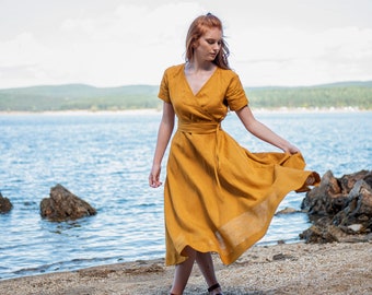 Mustard Yellow Dress - Etsy
