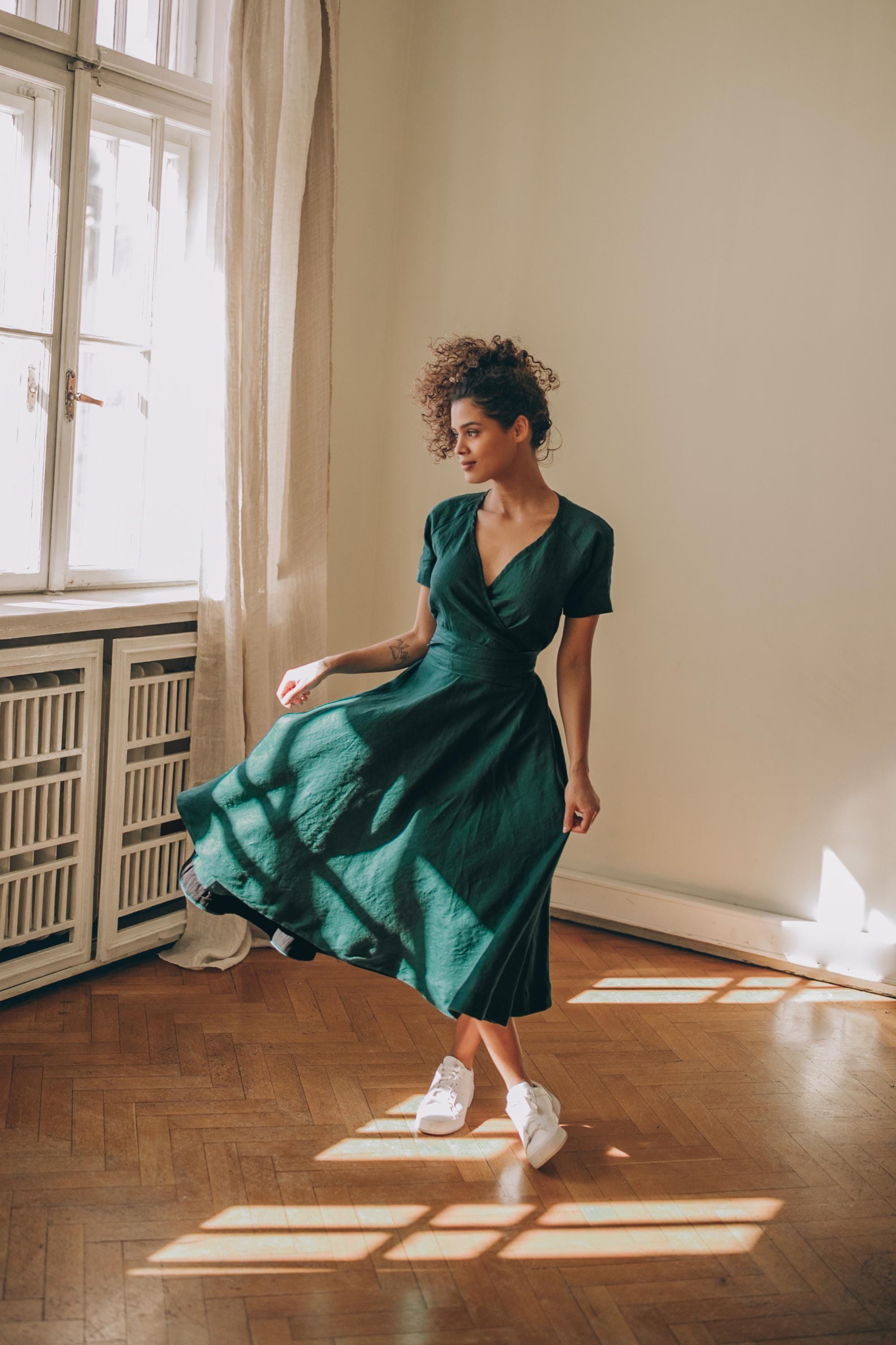 short emerald green dress Short Green Homecoming Dress with Glitter Print Emerald / 2XLarge main image 0