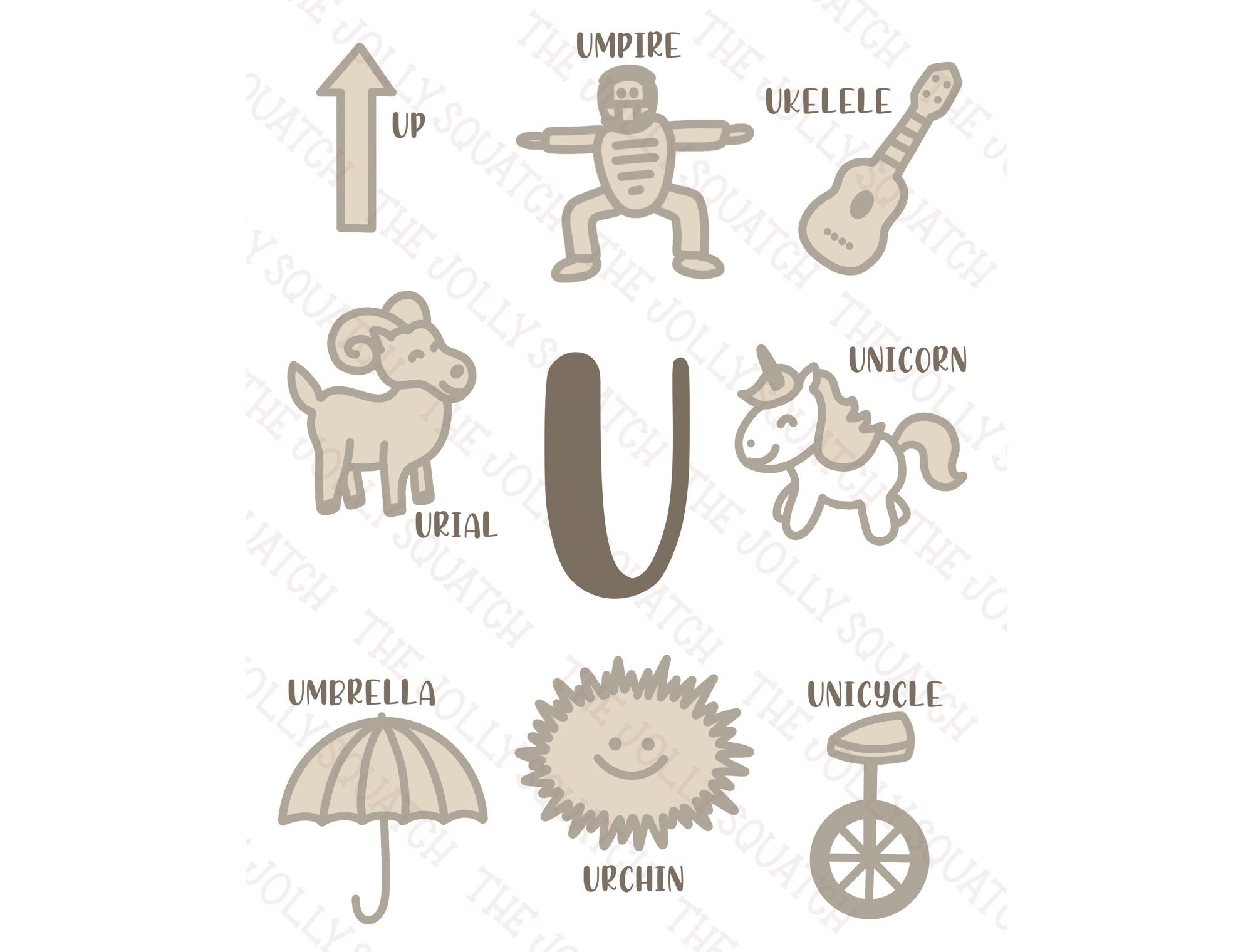 INSTANT DOWNLOAD Nursery Alphabet Letters and Pictures the