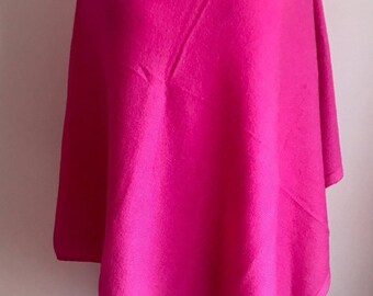 BIRTHDAYGIFTS/GIFTFORHER/Fuchsia Pink Luxurious Cashmere Poncho/Giftforher/freeshipping /specialgifts/gifts/