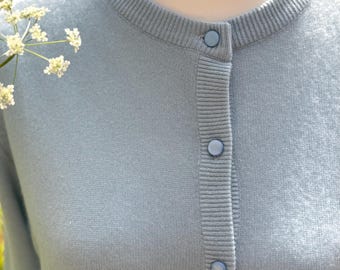 Baby Blaue Kaschmir Strickjacke/Pullover