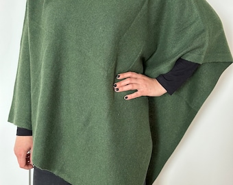 GIFTFORHER/MOTHERSDAYGIFT ,Green poncho Premium green cashmere Poncho/giftforher/specialgift/gifts