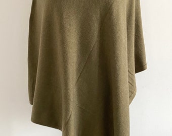 Green Handmade cashmere poncho/gift for her/special gift