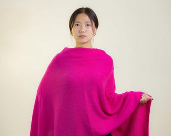 Hot pink Cashmere Poncho giftformum/Giftforher/freeshipping /specialgifts/gifts