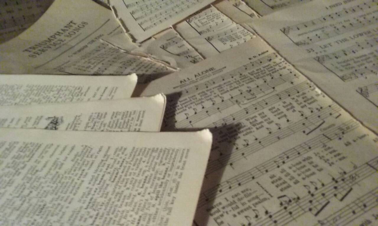 Assorted antique and vintage papers Hymnal/dictionary/music sheets/maps and random. 25 loose pages. Journal supplies. Mixed media. Ephemera.