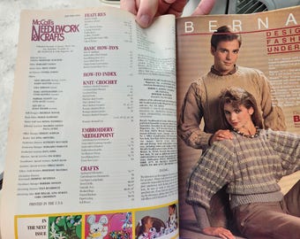 Very Vintage 1984 McCall's Needlework & Crafts Jan/Feb Issue. Knits Quilts Rugs Dolls Trims and More excellent condition 130 pgs