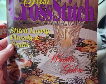 2001 Cross-Stitch Magazine: Peacock Clock & Iris Patterns