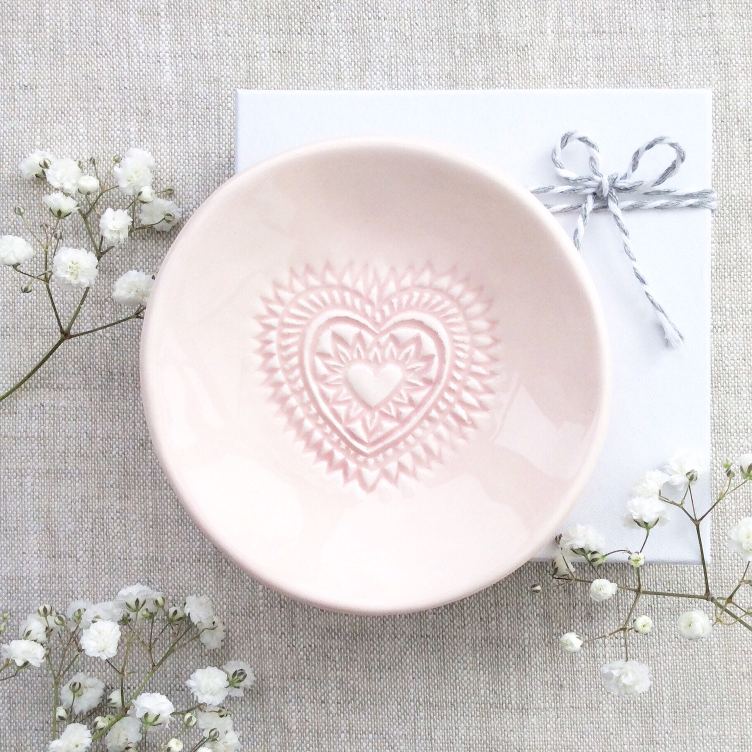 Ring Dish Blush Pink Heart Pastel Ceramic Trinket Dish Etsy UK