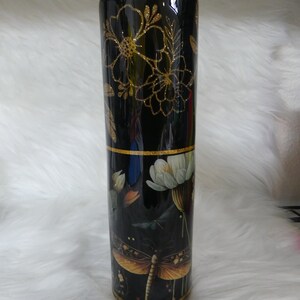 Dragonflies and Flowers Travel Tumbler