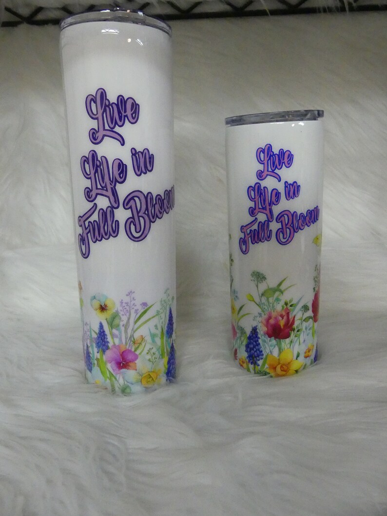 BlingGlitterandGems Magnolia Travel Tumbler - Thumbnail 3