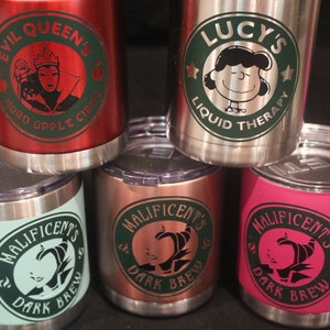 Colorful Stainless Steel 10 ounce tumbler - &quot;Alcohol&quot; related
