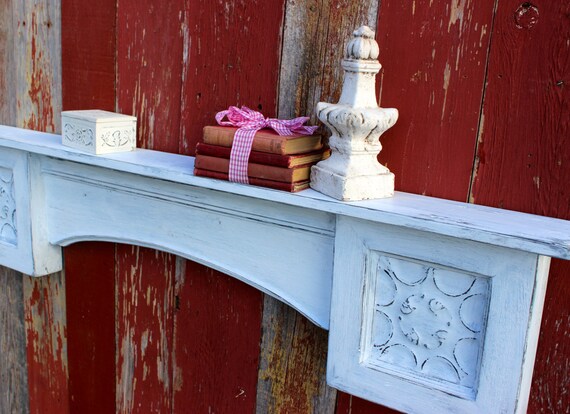Architectural Mantel Shelf Tin Tile Inlays French Country Etsy