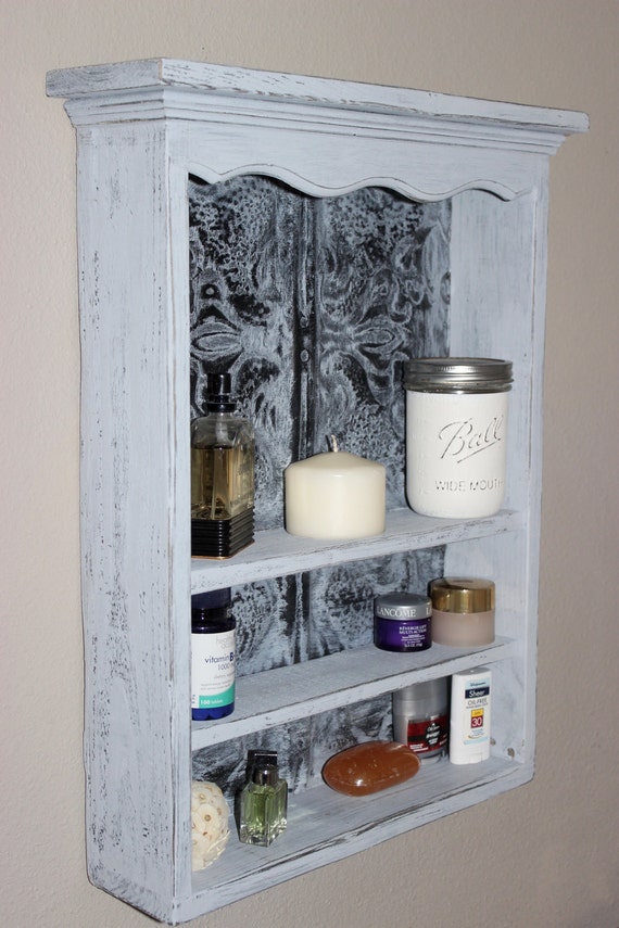 Primitive Farmhouse Reclaimed Wood Bathroom Shelf Medicine Etsy