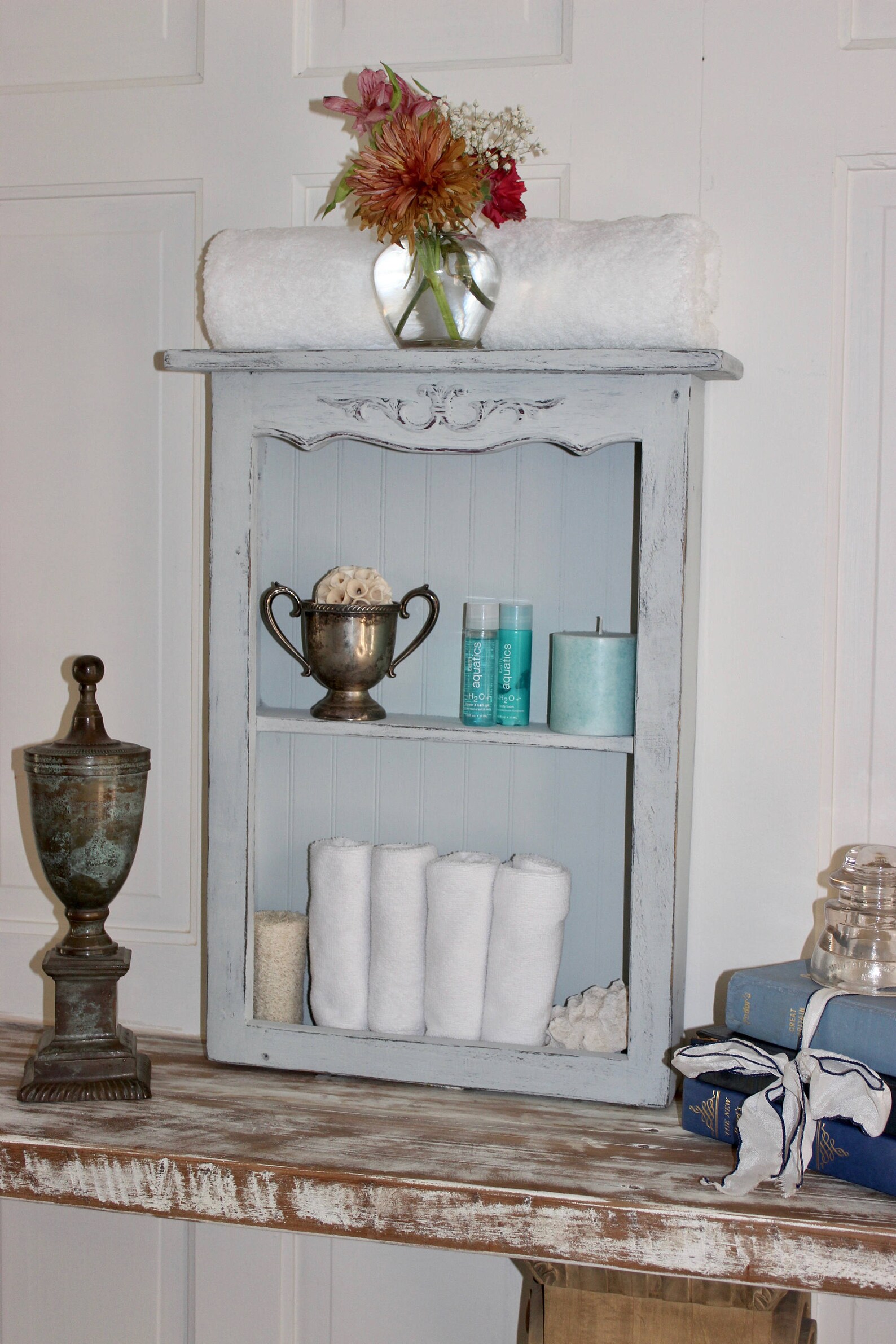 Architectural Farmhouse Bathroom Shelf Medicine Cabinet With - Etsy