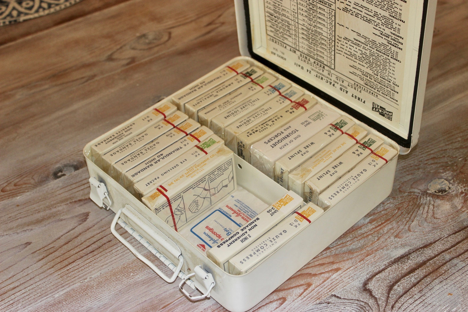 Vintage First Aid Kit From a School Bus Etsy