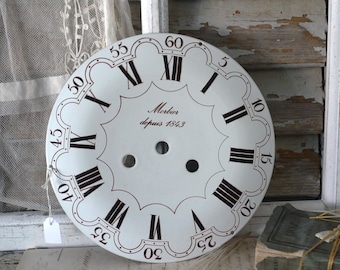 Old large Comtoise enamel dial