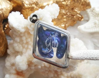 Bridesmaid Engraved Floating Pearl Locket & Gift Box for Wedding Acrylic Jewelry Engraved with Initial Jewelry Making Beading Gift Packaging