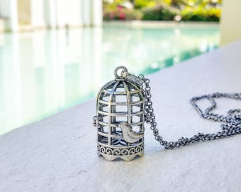 Abbey Road Beatles Inspired Pearl Cage Pendant, Pick a Pearl Cage Disney Epcot, Hawaii, Vegas, Pearl Cage Locket, Blackbird Beatles Pendant