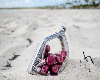 Unique Gift for Her Terrarium Pearl Cage Necklace for Pick a Pearl at Disney Epcot Silver Pearl Cage Locket, Disney, Epcot Pick a Pearl
