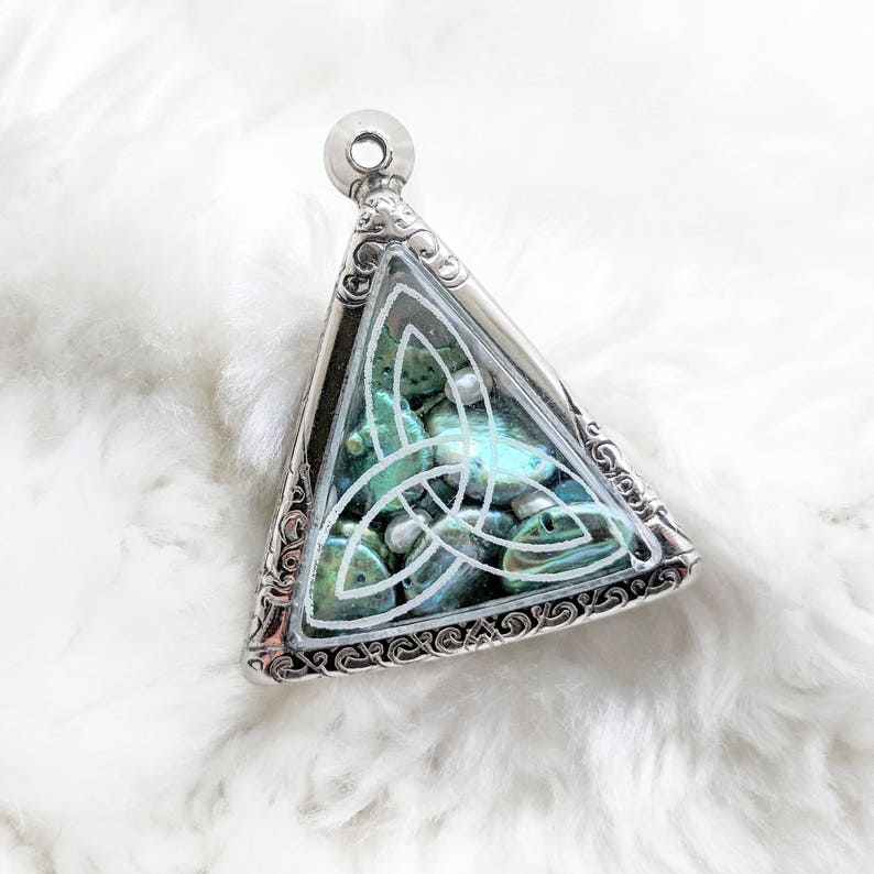 Celtic Trinity Knot Necklace DIY Pearl Necklace Gift Pearl Etsy