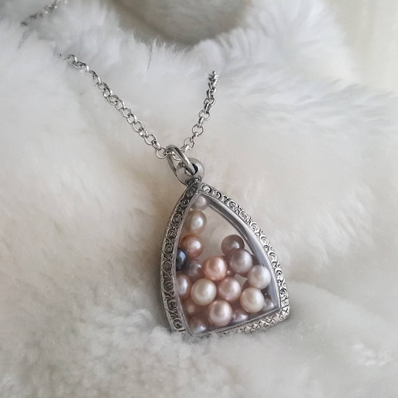 Akoya Oysters Pick a Pearl Cage Terrarium Necklace Disney Jewelry