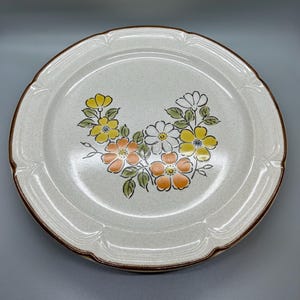Vintage Baroque Hearthside Stoneware Spring Garden 10.5&quot; Plates (2)