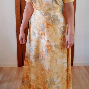 Yellow floor length dress