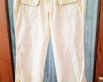 Pale yellow capris