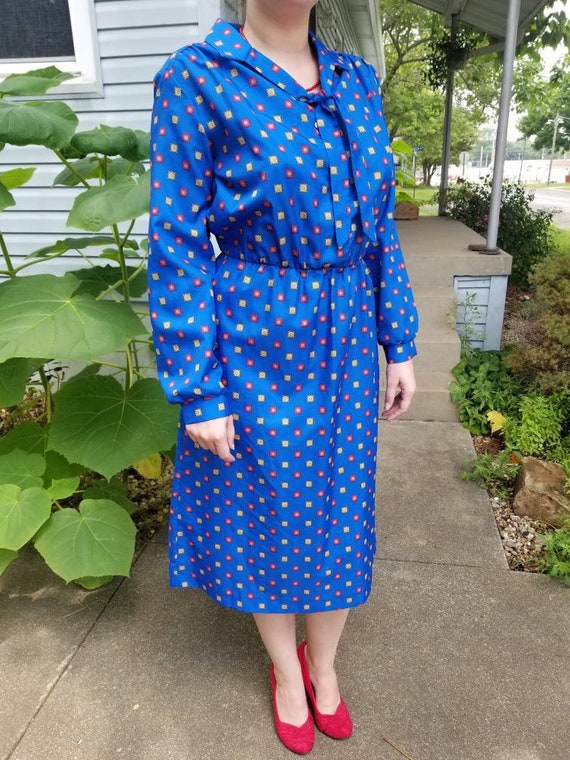 Blue 1970s dress - image 2