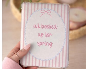 Pink Coquette Kindle Clear Case Insert, Girly Bookish Insert, Kobo Insert, Bookish Decor Kindle Printable (Digital Download)