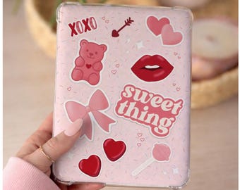 Candy Pink Kindle Insert, Sweet Thing Girly Bookish Clear Case Insert, Kindle Aesthetic Ereader Accessory (Digital Download)
