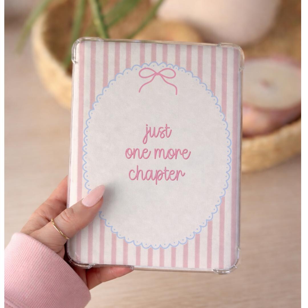 Printable Kindle Insert - Just One More Chapter Coquette Design, Girly ...