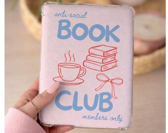 Inserto per Kindle del Pink Book Club, simpatico inserto stampabile per Kindle o e-reader, decorazione estetica per Kindle (download digitale)