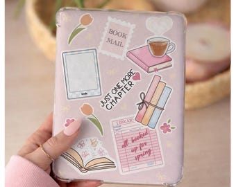 Pastel Spring Kindle Insert, Bookish Aesthetic Clear Case Insert, Kindle Paperwhite Printable Insert (digital download)