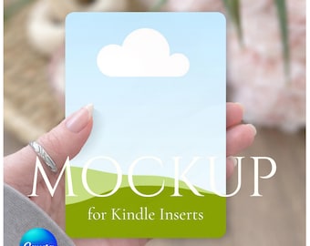 Canva Kindle Insert Mockup,  Aesthetic Hand Holding Mockup, Editable Canva Template (Digital Download)