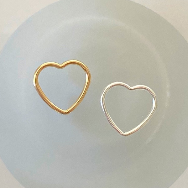 ADD ON Heart Charm | 14k Gold Filled Heart Charm | Sterling Silver Heart Charm | Floating Charm | Sliding Charm | Floating Charm Bracelet