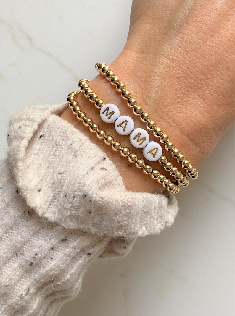 14k Gold Filled Personalized Bracelet Gold Name Bracelet Etsy