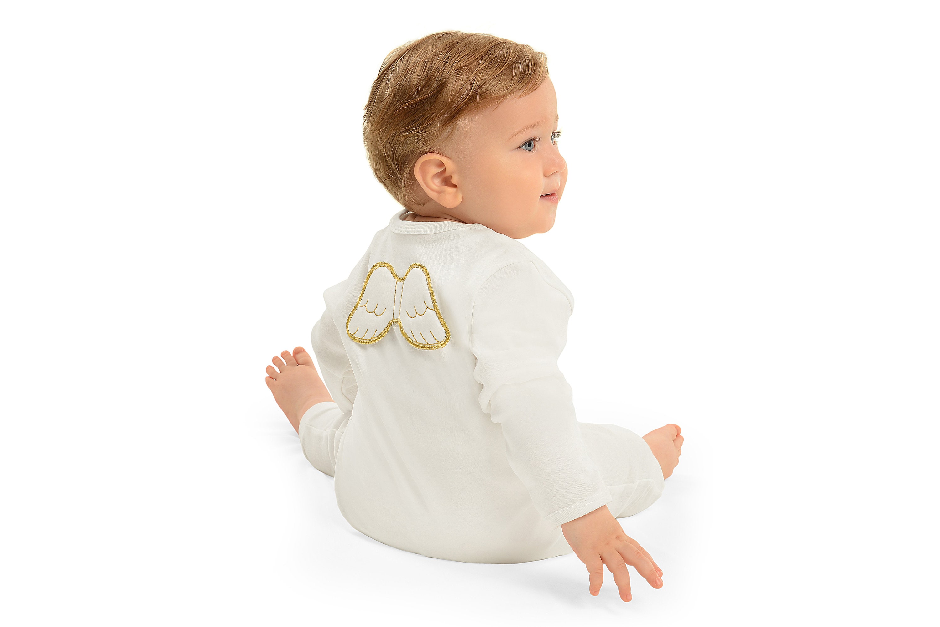 Organic Cotton Unisex Angel Wings Baby Footie Baby Onesie Etsy