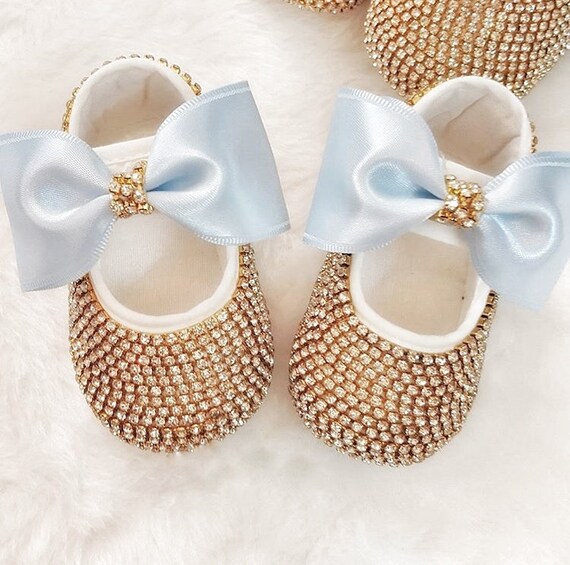 swarovski crystal baby shoes