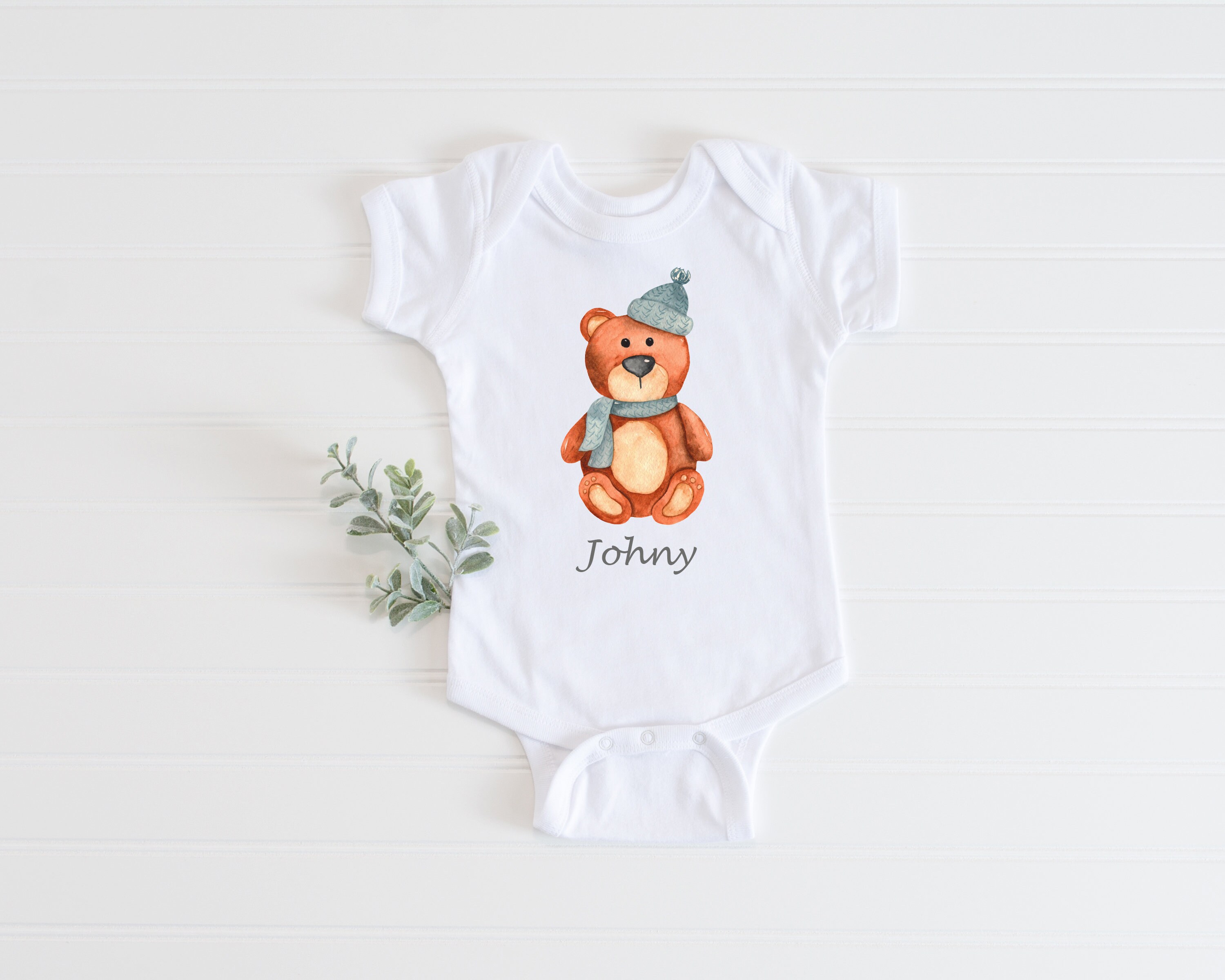 Teddy Bear Onesie Custom Baby Onesie Personalized Baby | Etsy
