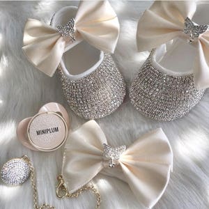 swarovski baby shoes